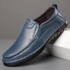 Zapatos de frijol de piel de vaca de primera capa nuevos directos de fábrica, zapatos casuales de cuero para hombre, sandalias de cuero calado, zapatos para conducir, zapatos de papá