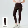 Pantalones y falda de dos piezas falsos de cintura alta con cordón para mujer, ligeros, levantamiento de cadera, ajustados, anti-exposición, elásticos, para entrenamiento de Pilates, pantalones de fitness