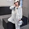 Conjunto para Niñas 2025 Otoño Nuevo Conjunto Deportivo Casual de Encaje para Niñas Pantalones de Pierna Ancha Conjunto de Dos Piezas