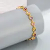 Pulsera de Corazón Simple de Circonita Colorida para Mujer en Otoño e Invierno Diseño de Nicho Pulsera Versátil con Lujo Ligero y Joyería de Alta Gama
