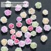 Internet celebridade ins estilo rosa unha joias DIY florescendo resina vintage esculpindo Camellia unha Diamante
