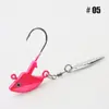 Venta al por mayor Señuelos de Pesca Anzuelo con Cabeza de Plomo en Forma de Cabeza de Pez con Lentejuelas Gusano Blando Anzuelo con Cabeza de Plomo 3.5g 7g 10g Pez Bajo
