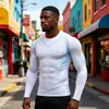 Comercio exterior transfronterizo verano alta elasticidad deportes al aire libre secado rápido transpirable para hombre capa base de ciclismo y running camiseta de manga larga