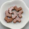 Acessórios DIY acrílico cor sólida moldura pixel coração furo reto coração oco corrente para celular contas