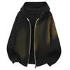 Suéter de Tricô com Capuz Cardigan Outono Inverno Novo para Homens e Mulheres Outerwear Solto com Zíper Estilo Old Money Venda por Atacado de Fábrica Transfronteiriça