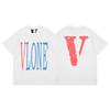 Camiseta deportiva informal de manga corta con estampado en V grande de VLONE, marca de moda transfronteriza europea y americana de 2024, para hombres y mujeres.