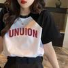 Camiseta de Manga Corta de Algodón Puro para Mujer Estilo Europeo y Americano Talla Grande Nuevo Verano Diseño Nicho Top de Manga Raglán a Contraste para Mujer Ins