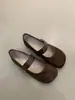 Zapatos Casuales Planos de Primavera y Otoño para Mujer Chuyuji Vintage Artísticos de Una Correa Tipo Birkenstock