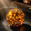 D6 D20 Dungeons and Dragons Jogo de Tabuleiro Conjunto de 7 Peças Dados de Jogo Dnd Rpg Pedra Chama Natural