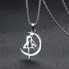 Collar de Acero de Titanio para Hombre, Colgante de Letra de Moda Hip-Hop, Cadena para Suéter Estilo Coreano, Collar Largo Estilo Lujo Ligero, Venta al por Mayor de Joyería