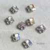 Acessórios de Arte de Unha Pedrinha Cubo de Açúcar Tendência Retangular Longo Ângulo Reto Pedrinha Liga Metálica Acessórios de Pedrinha para Arte de Unha