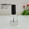 Suministro de fábrica botella de esmalte de uñas con tapa cepillo botella de pintura Botella vacía de esmalte de uñas Botella vacía de esmalte de uñas 15ml botella con cepillo