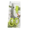 Tijeras comerciales de acero inoxidable gruesas de cinco capas para cocina, para picar cebolletas, afiladas y potentes con mango antideslizante, tijeras para verduras