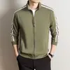 Moletom Huamian com gola alta e zíper para homens, novo outono 2026 casual simples confortável quente jaqueta casaco masculino