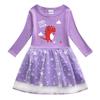 Vestido de outono das meninas roupas de outono 2022 Primavera e outono novo estilo ocidental infantil saia das meninas saia de manga comprida das meninas