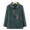 Casaco de Primavera e Outono da Vovó, Roupas para Mulheres de Meia-Idade e Idosas, Novo Estilo 2026 Blusa com Gola Lapela, Traje Tang Feminino, Roupas para Mulheres Idosas