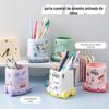 Porta-Canetas Desenho Animado Caixa de Armazenamento de Carro Alunos do Ensino Fundamental Masculino e Feminino Armazenamento de Mesa Porta-Canetas Adesivo DIY Grande Capacidade Novo Estilo