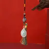 Direto do fabricante: Pingente giratório duplo face dos 12 Signos do Zodíaco estilo Xizang, Nove Palácios e Oito Trigramas, esmalte azul tradicional, acessório de estilo étnico