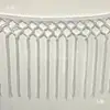 20cm Franja de Borla Preta de Renda com Nós de Três Camadas Acessórios de Fantasia de Dança Latina Franja Decorativa para Cortina