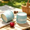 Tazón de Papel Desechable para Helado de 4 oz (135 ml) Taza de Yogur al por Mayor Personalizado con Patrón Impreso y Tapa