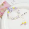 Pulseira Cerâmica Jingdezhen Cor Dopamina Antiga Contas Tecida à Mão Presente Original Nova Pulseira Chinesa para Mulheres