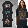 Marca de Moda Urbana Vintage Estilo Europeo y Americano Camiseta Floral Baloncesto Estilo Retro Unisex Manga Corta Manga Media Camiseta
