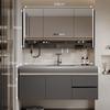 2024 Nuevo Gabinete de Baño con Lavabo Todo en Uno Skin Sense Gabinete de Baño Lavabo de Baño Combinación de Gabinete y Lavabo