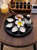 Salón de Belleza Cerámica Platos Mezcladores de Aceites Esenciales Tailandia Olla de Aceites Esenciales Botella de Fragancia Set de Bandejas para Club Plato para Productos de Belleza