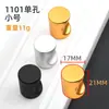 Tirador Redondo de Agujero Único para Cajón Manija de Botón Negra de Aluminio para Puerta de Armario Estilo Moderno Simple Europeo y Americano