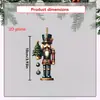 Nuevo producto transfronterizo: 30 Piezas de Cascanueces Navideño Creativo Peculiar Cálido Decoraciones y Adornos de Madera para Fiesta