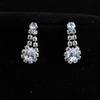 Set de Joyería de Moda para Mujer, Zircón de Pedrería, Collar Brillante, Aretes, Joyería Elegante de Lujo Ligero en Forma de Gota Transfronterizo