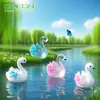 Micro-Paisaje Creativo Cisne Pequeño Figura Decoración de Jardín Accesorios de Decoración DIY Mini Adornos de Resina