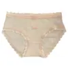 Atardecer y Atardecer Puro Deseo Dulce Lazo Encaje Transparente Hilo de Hielo Emocional Chica Sexy Ropa Interior de Cintura Media Mujer