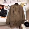 Blazer Casual de Comercio Exterior para Mujer 2026 Estilo Nuevo con Botones Metálicos, Diseño Coreano, Chaqueta de Traje Pequeña de Comercio Exterior para Mujer