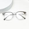 Gafas Danyang nuevo marco ultraligero para hombre grado ajustable cara cuadrada redonda guapo canalla marco de gafas redondo anti-azul 1008