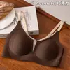 Sujetador push-up de encaje estilo francés con escote en V para busto pequeño para mujer, medio delgado, transpirable, sin varillas, anti-caída, sujetador sexy