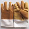 Guantes de protección laboral de cuero artificial, guantes de protección industrial de cuero, guantes cortos de soldadura para trabajos de mantenimiento y manipulación, guantes de cuero completos.