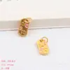 Nuevo donnut de oro vietnamita Tigre accesorios DIY Estilo nacional Quemado Azul Loto cuentas gota de aceite cara sonriente Accesorios Mayoreo