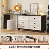 Penteadeira e Cômoda Estilo Francês Vintage para Apartamentos Pequenos, Mesa de Canto de Cama com Armário Integrado, Novo Modelo 2025