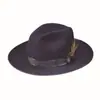 Venta al por mayor de fábrica sombrero de jazz casual transfronterizo nuevo de lana pura cinta de lazo decorativa sombrero de fieltro de oveja