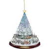 Decorações de Natal Boneco de Neve Decoração de Árvore de Natal Enfeites Pendurados Criativos Acrílico Decorações de Fazenda Etiquetas de Presente