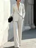 En Stock 2026 Nuevo Conjunto de Traje para Mujer para el Trabajo, Moderno Casual Estilo Europeo y Americano, Chaqueta y Pantalones de Dos Piezas de Corte Entallado