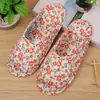 Pantuflas de Tela Pastorales Suela Suave Pantuflas Silenciosas Acolchadas de Algodón Transpirables para Mujer Venta al por Mayor Suela Delgada Venta al por Mayor Pequeña