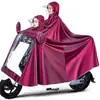 Impermeable para Vehículo Eléctrico, Estilo Padre e Hijo, Para una o Dos Personas, Poncho de Lluvia Extragrande, Protección Larga contra la Lluvia para Moto y Scooter Eléctrico, Cubre todo el Cuerpo contra Lluvia Fuerte