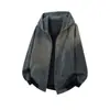 Sudadera con Capucha Chaqueta de Punto Rayas Limpias Estilo Xiaoxiangfeng para Hombre Otoño Retro Americano Pesado
