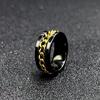 Anillo de moda para hombre de acero inoxidable simple, anillo para hombre giratorio de acero de titanio, abridor de botellas de cerveza, anillo de cadena, personalidad, pulsera negra para hombre