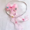 Grampo de Cabelo de Rede Borboleta Colorida Fita com Laço e Franja Acessórios de Cabelo de Princesa Fábrica Cabelo Liso