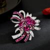 Broche Clássico de Luxo High-End Banhado a Cobre Ouro Real, Anti-Exposição, Corsage Exquisito e Versátil, Acessórios Elegantes para Casaco por Atacado