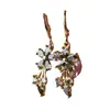 Huajie desea pendientes florales retro para mujer de comercio electrónico transfronterizo europeo y americano AliExpress ebay pendientes explosivos venta directa