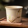 LiquidaciónTaza de Té Cerámica con Diseño de Crisantemo Pintado a Mano Taza Individual Set de Té Kung Fu Taza de Maestro Taza para Beber Té